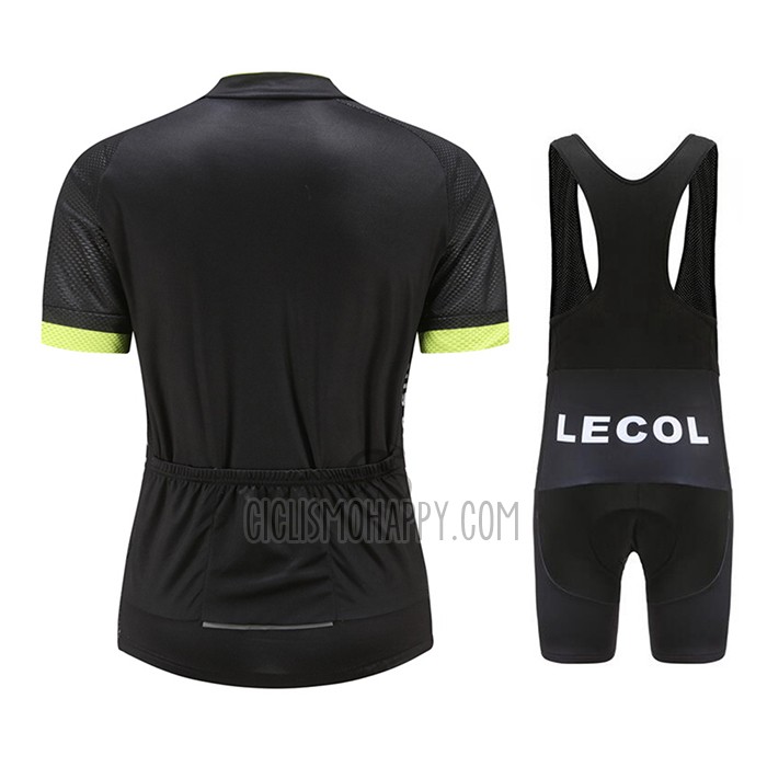 Le Col Cycling Jersey Bib Short 2021 Men Short Sleeve Black Yellow